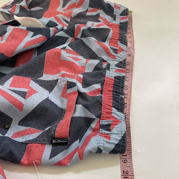 Ben Sherman Swim Trunks Mens XXL Board Short Gorpcore Geometric All Over Print - Picture 9 of 10